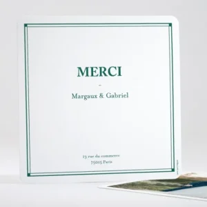 Remerciements mariage Contemporain*Faire-part Elégant Clearance