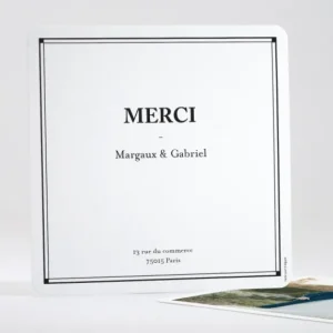 Remerciements mariage Contemporain*Faire-part Elégant Clearance