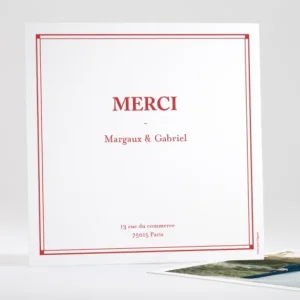 Remerciements mariage Contemporain*Faire-part Elégant Clearance