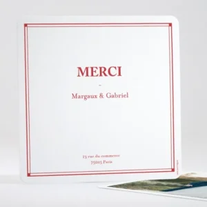 Remerciements mariage Contemporain*Faire-part Elégant Clearance