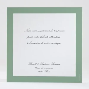 Remerciements mariage Couronne eucalyptus*Faire-part Elégant Sale
