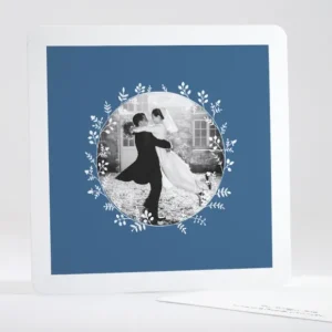Remerciements mariage Couronne de feuilles*Faire-part Elégant New