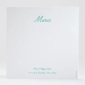Remerciements mariage Couronne de feuilles*Faire-part Elégant New