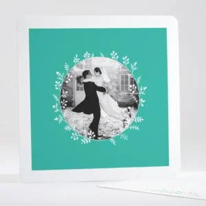 Remerciements mariage Couronne de feuilles*Faire-part Elégant New