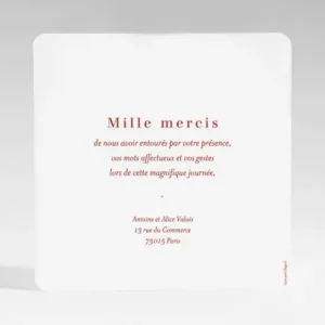 Remerciements mariage Couronne dorure*Faire-part Elégant Online