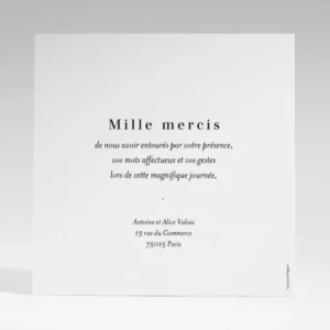 Remerciements mariage Couronne dorure*Faire-part Elégant Online