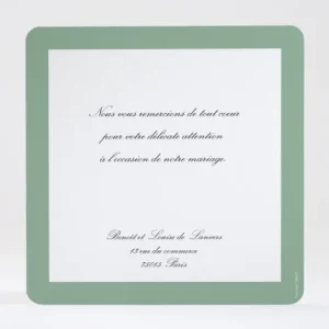 Remerciements mariage Couronne eucalyptus*Faire-part Elégant Sale