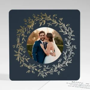 Remerciements mariage Couronne dorure*Faire-part Elégant Online