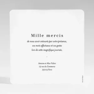 Remerciements mariage Couronne dorure*Faire-part Elégant Online