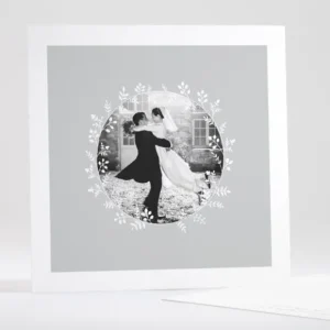 Remerciements mariage Couronne de feuilles*Faire-part Elégant New
