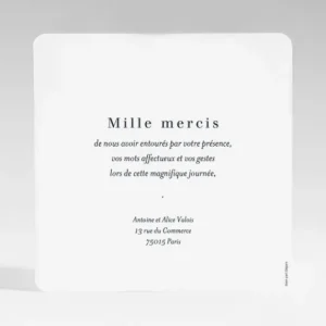 Remerciements mariage Couronne dorure*Faire-part Elégant Online