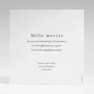 Remerciements mariage Couronne dorure*Faire-part Elégant Online
