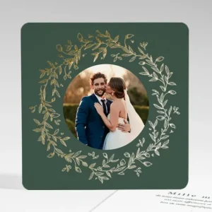 Remerciements mariage Couronne dorure*Faire-part Elégant Online