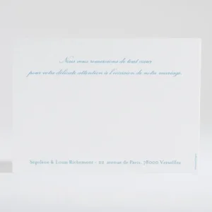 Remerciements mariage Destin croise*Faire-part Elégant Sale