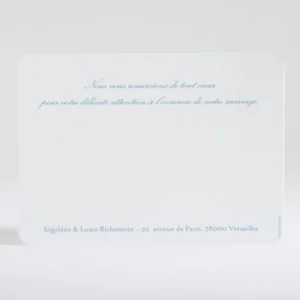 Remerciements mariage Destin croise*Faire-part Elégant Sale
