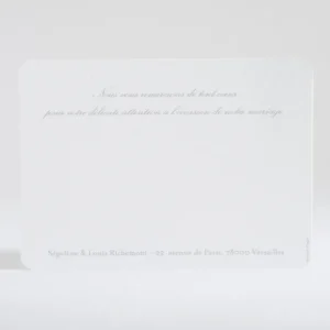 Remerciements mariage Destin croise*Faire-part Elégant Sale