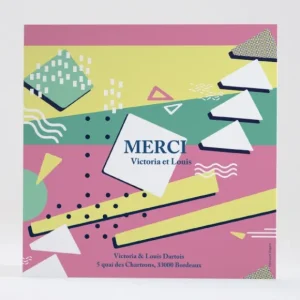 Remerciements mariage Eightees*Faire-part Elégant Online