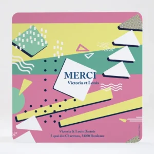 Remerciements mariage Eightees*Faire-part Elégant Online