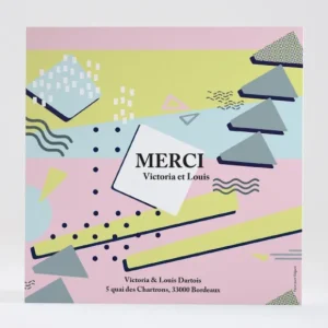 Remerciements mariage Eightees*Faire-part Elégant Online