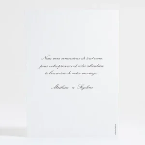 Remerciements mariage Elegant lys couronne*Faire-part Elégant Hot