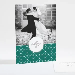 Remerciements mariage Elegant lys couronne*Faire-part Elégant Hot
