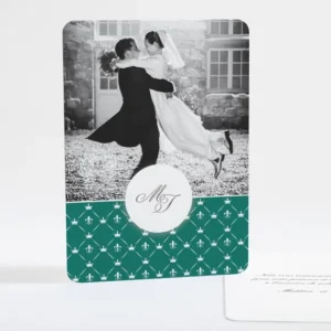 Remerciements mariage Elegant lys couronne*Faire-part Elégant Hot