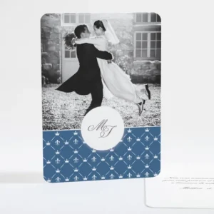 Remerciements mariage Elegant lys couronne*Faire-part Elégant Hot