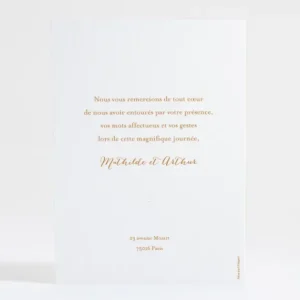 Remerciements mariage Elegance*Faire-part Elégant Outlet