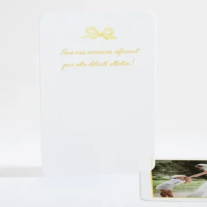 Remerciements mariage Elegant medaillon drape*Faire-part Elégant Online