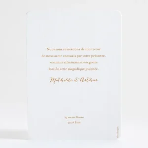 Remerciements mariage Elegance*Faire-part Elégant Outlet