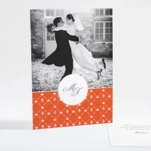 Remerciements mariage Elegant lys couronne*Faire-part Elégant Hot