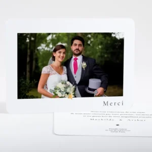 Remerciements mariage Etoile doree paysage*Faire-part Elégant New