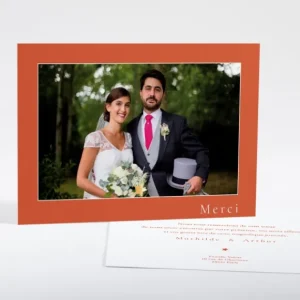 Remerciements mariage Etoile doree paysage*Faire-part Elégant New