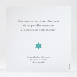 Remerciements mariage Etoiles scandinaves*Faire-part Elégant Hot