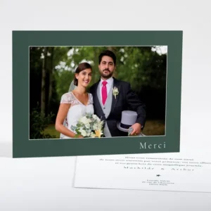 Remerciements mariage Etoile doree paysage*Faire-part Elégant New