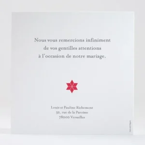 Remerciements mariage Etoiles scandinaves*Faire-part Elégant Hot