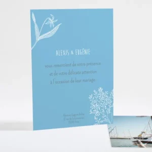 Remerciements mariage Feuillage chic*Faire-part Elégant Outlet