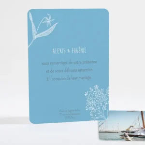 Remerciements mariage Feuillage chic*Faire-part Elégant Outlet