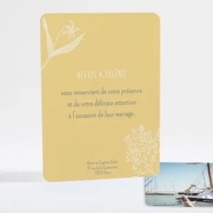 Remerciements mariage Feuillage chic*Faire-part Elégant Outlet