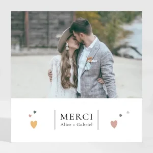 Remerciements mariage Flamme Magnet*Faire-part Elégant Online