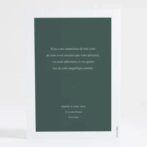 Remerciements mariage Galerie*Faire-part Elégant Sale