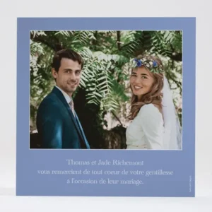Remerciements mariage Gazouillis*Faire-part Elégant New
