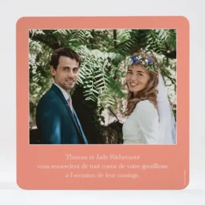 Remerciements mariage Gazouillis*Faire-part Elégant New
