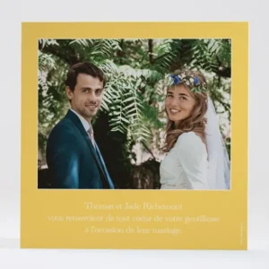 Remerciements mariage Gazouillis*Faire-part Elégant New