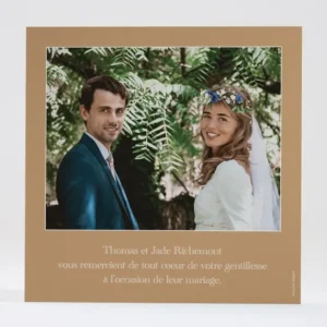 Remerciements mariage Gazouillis*Faire-part Elégant New