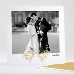 Remerciements mariage Graminees*Faire-part Elégant New