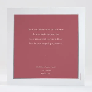 Remerciements mariage Graminees*Faire-part Elégant New