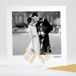 Remerciements mariage Graminees*Faire-part Elégant New