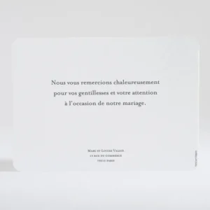 Remerciements mariage Gypsophile*Faire-part Elégant Sale
