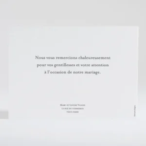 Remerciements mariage Gypsophile*Faire-part Elégant Sale
